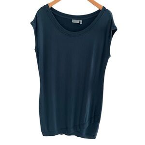 ATHLETA‎ Modal Sweatshirt Dress Size Medium Navy Blue Envelope Hena Sleeveless